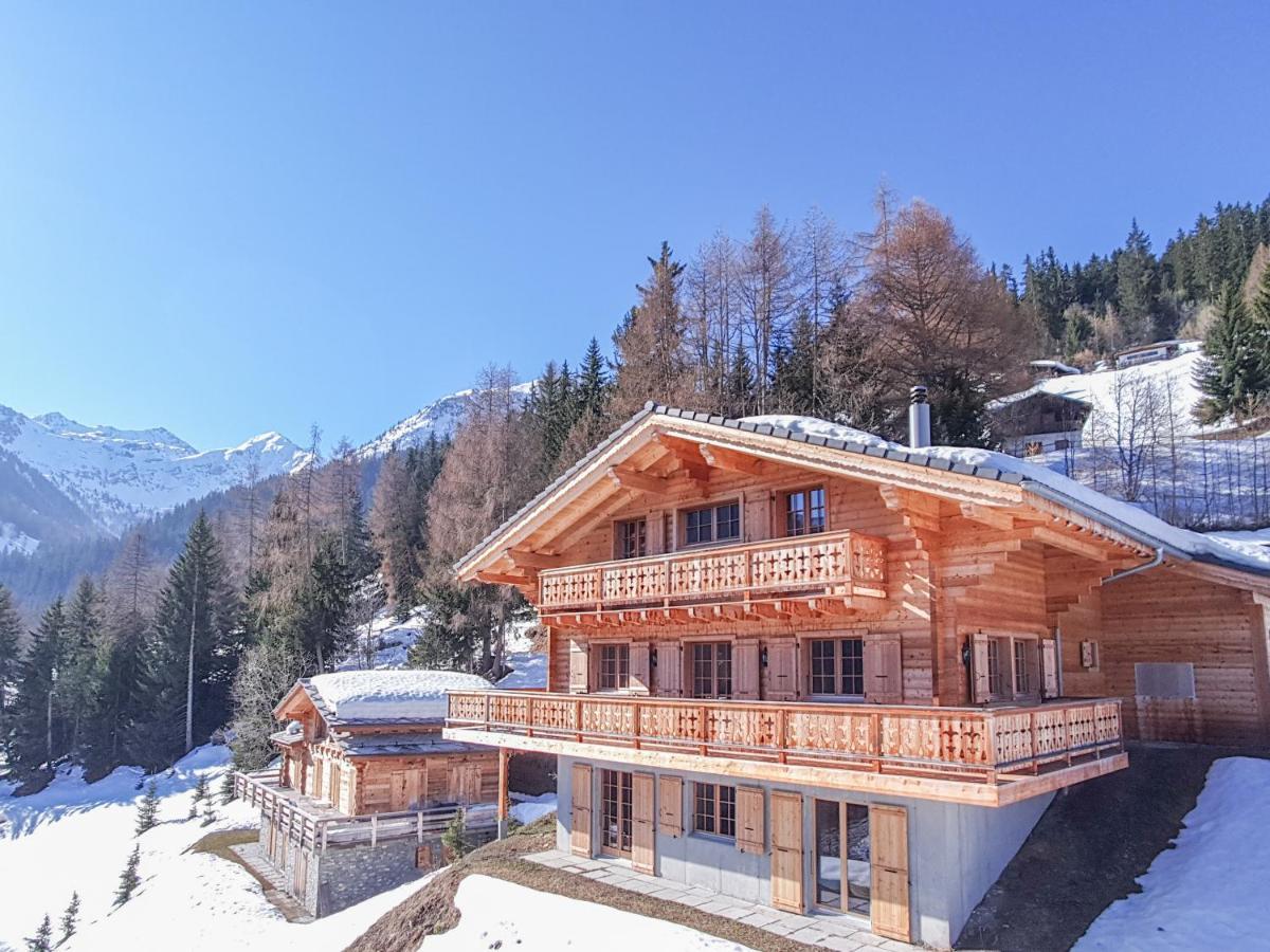 Chalet Le Chapeau La Tzoumaz Exterior foto